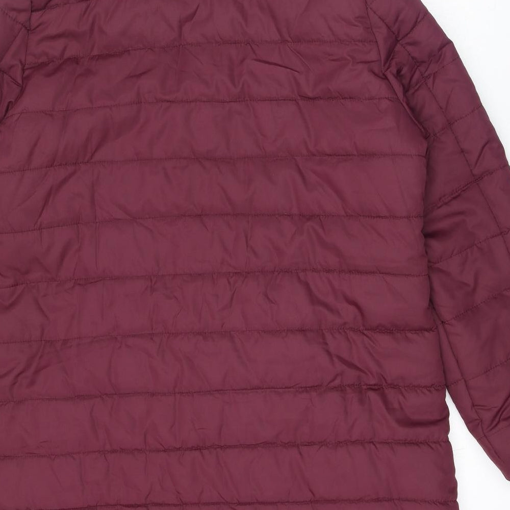 Capsule Womens Red Quilted Coat Size 16 Zip