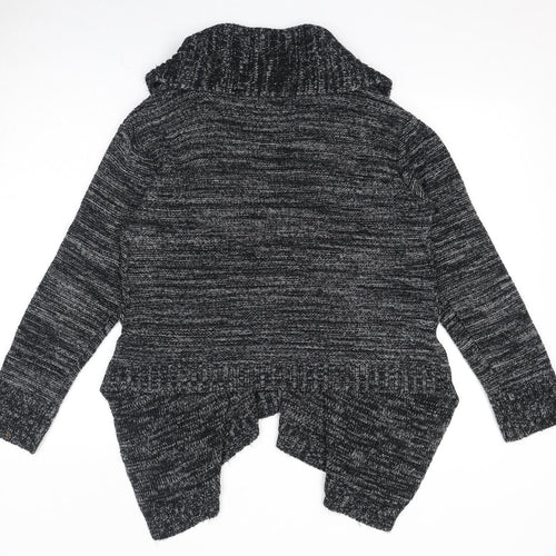 New Look Womens Black V-Neck Acrylic Cardigan Jumper Size L - Waterfall