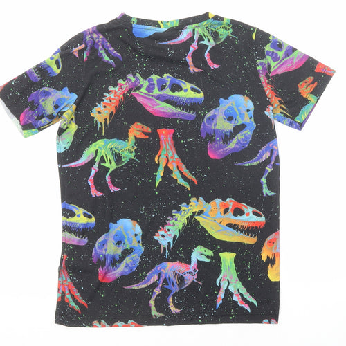 Hype Boys Multicoloured Geometric Polyester Basic T-Shirt Size 11-12 Years Round Neck Pullover - Dinosaur