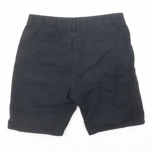 NEXT Boys Blue Cotton Chino Shorts Size 11 Years Regular Zip