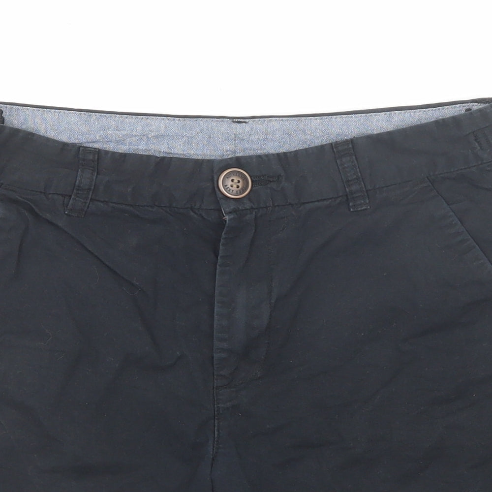 NEXT Boys Blue Cotton Chino Shorts Size 11 Years Regular Zip
