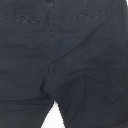 NEXT Boys Blue Cotton Chino Shorts Size 11 Years Regular Zip