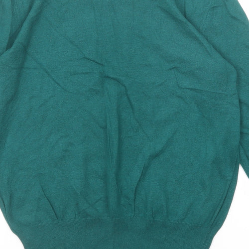 NEXT Womens Green Boat Neck Cotton Pullover Jumper Size 12