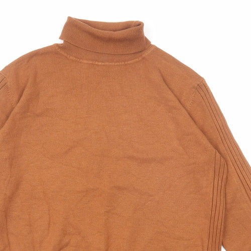NEXT Womens Brown Roll Neck Viscose Pullover Jumper Size 12