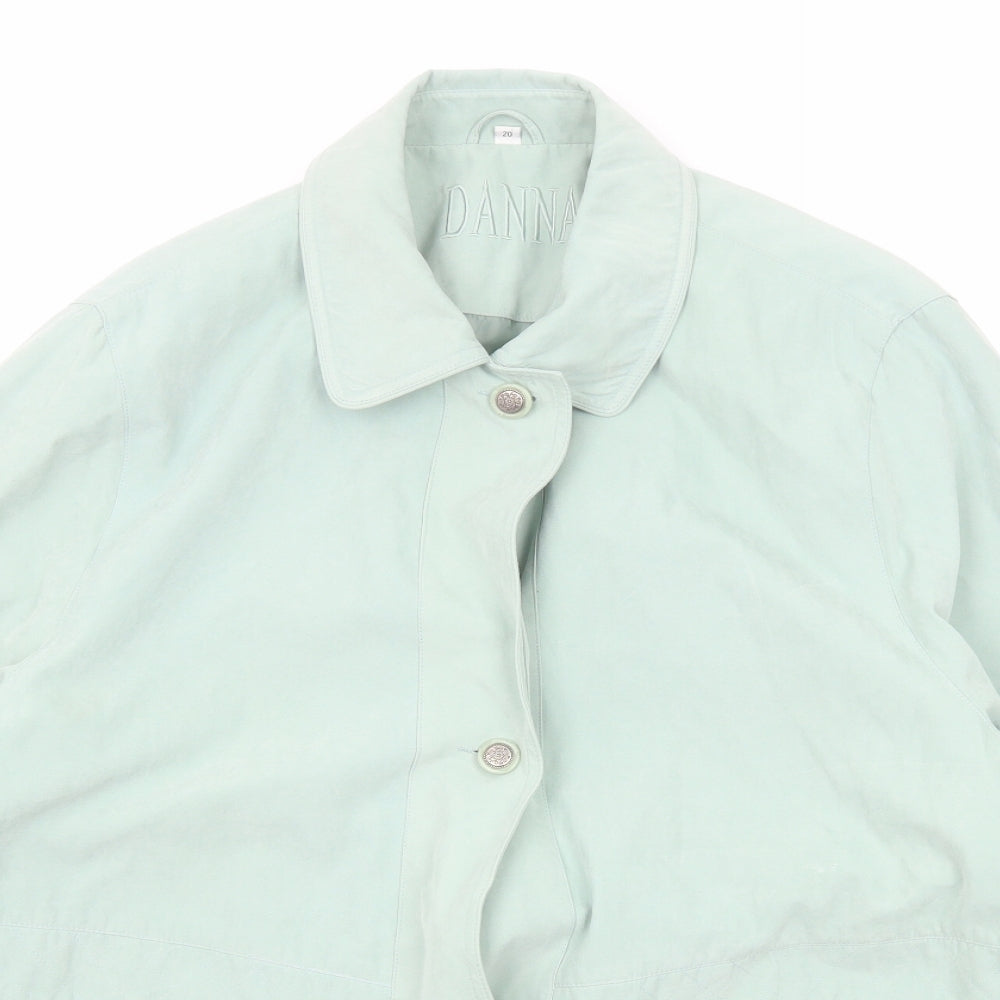 Danna Womens Blue Jacket Size 20 Button