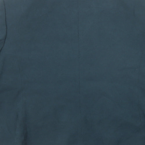 EWM Womens Green Polyester Jacket Blazer Size 16