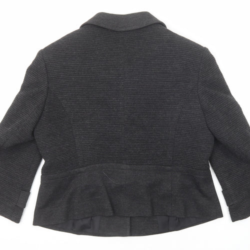 Marks and Spencer Womens Grey Jacket Blazer Size 14 Button