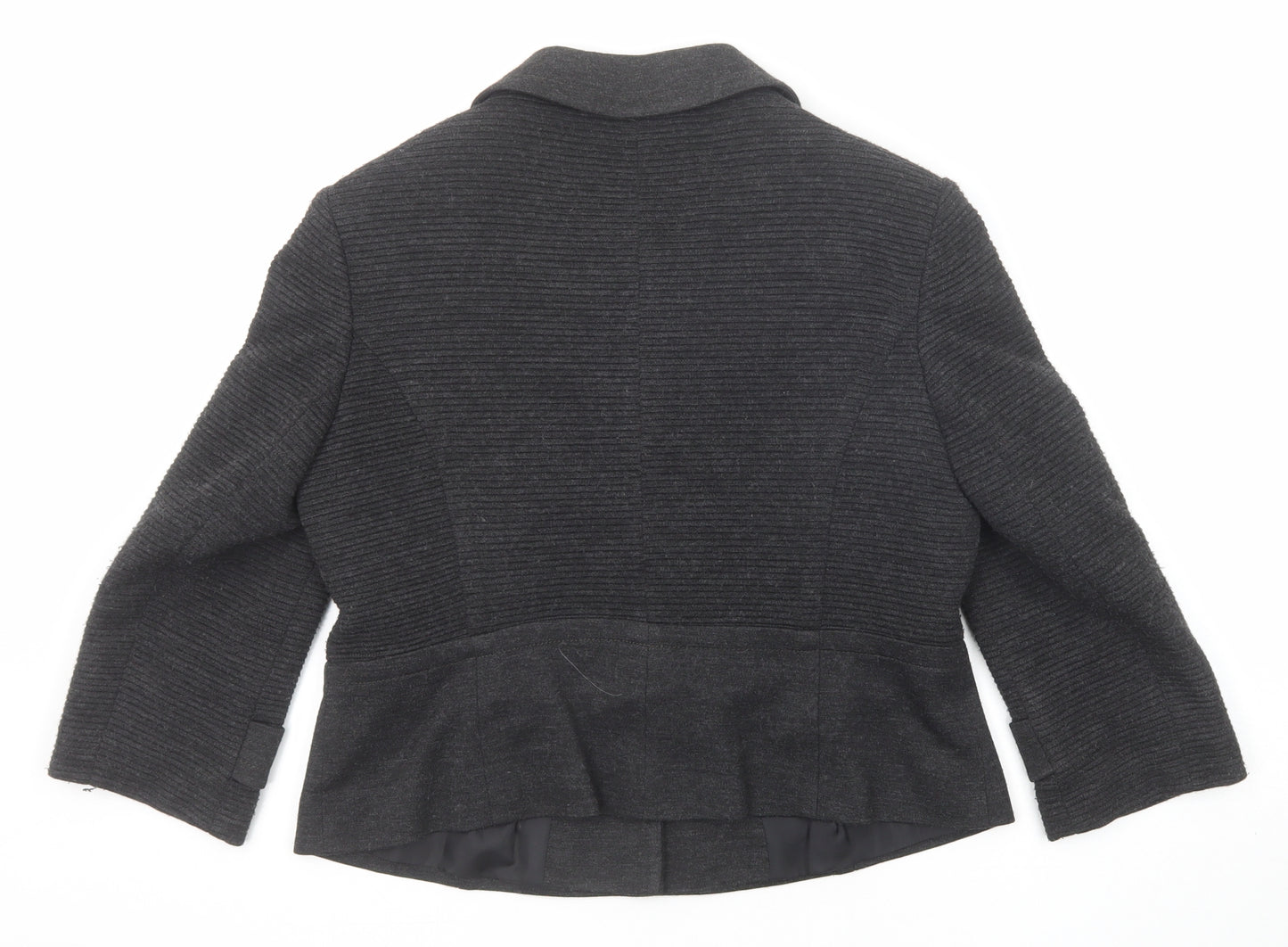 Marks and Spencer Womens Grey Jacket Blazer Size 14 Button