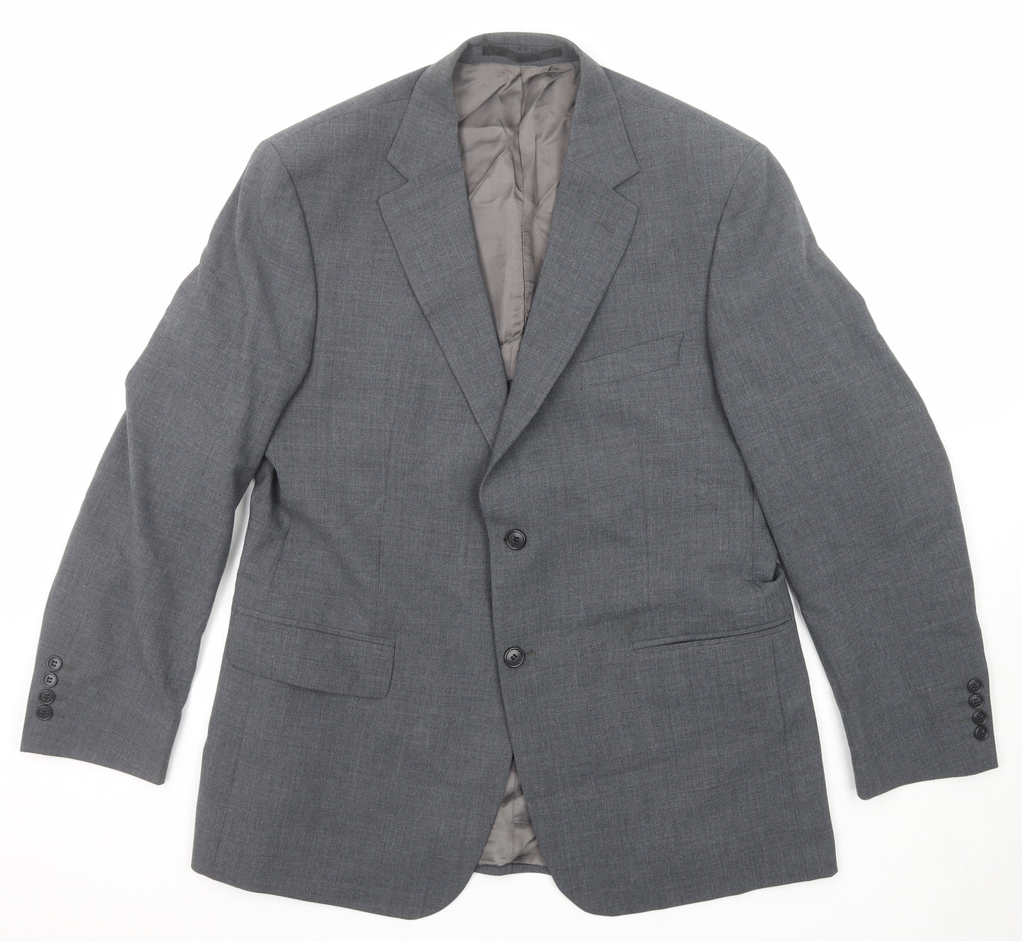 Marks and Spencer Mens Grey Polyester Jacket Suit Jacket Size 42 Regular