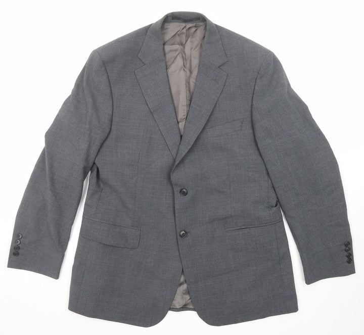 Marks and Spencer Mens Grey Polyester Jacket Suit Jacket Size 42 Regular
