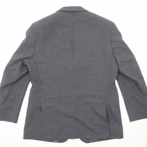 Marks and Spencer Mens Grey Polyester Jacket Suit Jacket Size 42 Regular