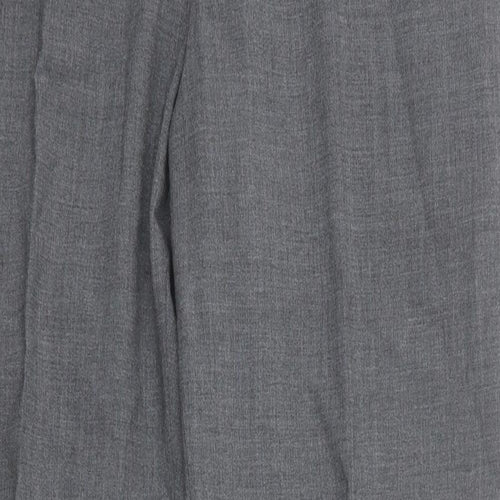 Marks and Spencer Mens Grey Polyester Dress Pants Trousers Size 36 in L31 in Regular Zip