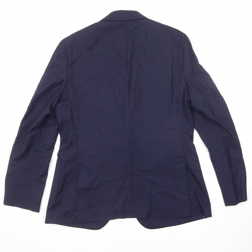 Charles Tyrwhitt Mens Blue Wool Jacket Blazer Size 42 Regular