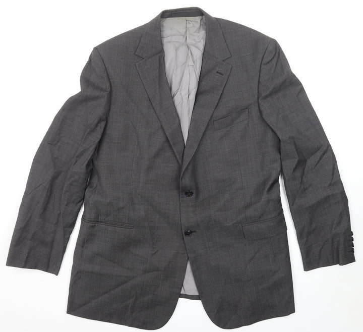 Marks and Spencer Mens Grey Wool Jacket Suit Jacket Size 46 Regular