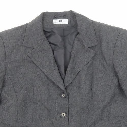 Paul Seperates Womens Grey Polyester Jacket Suit Jacket Size 16