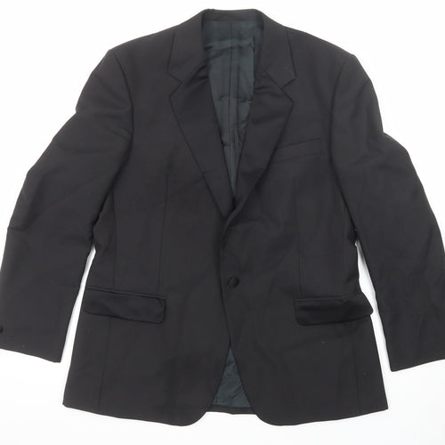 Skopes Mens Black Polyester Jacket Suit Jacket Size 42 Regular