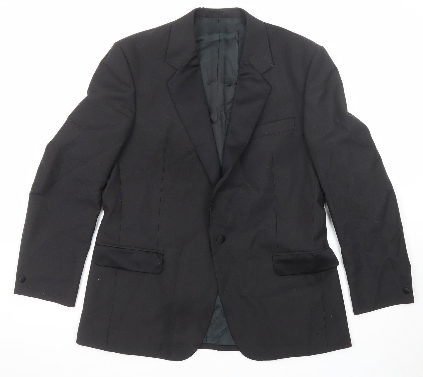 Skopes Mens Black Polyester Jacket Suit Jacket Size 42 Regular