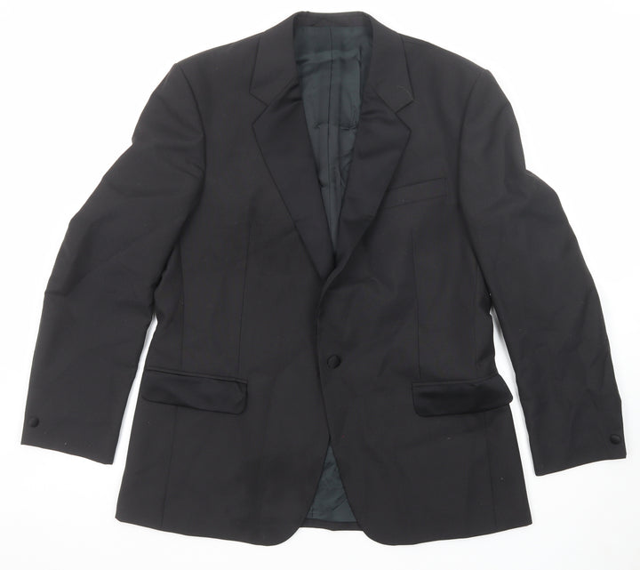 Skopes Mens Black Polyester Jacket Suit Jacket Size 42 Regular