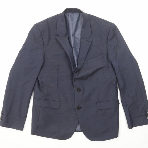 Autograph Mens Blue Wool Jacket Suit Jacket Size 42 Regular