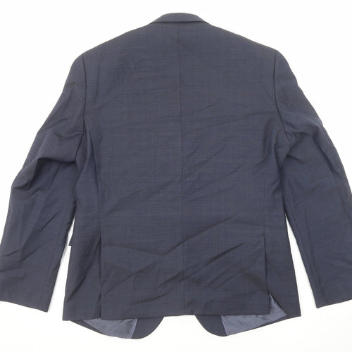 Autograph Mens Blue Wool Jacket Suit Jacket Size 42 Regular