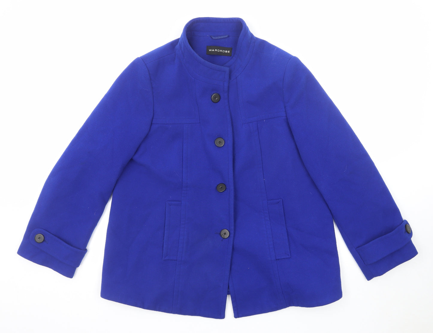 Wardrobe Womens Blue Jacket Blazer Size 14 Button