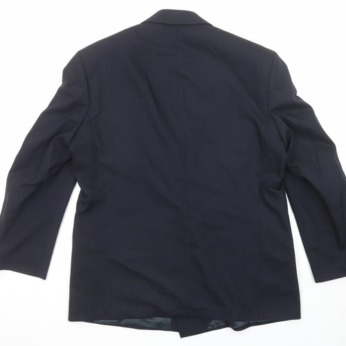 Marks and Spencer Mens Blue Wool Jacket Suit Jacket Size 42 Regular
