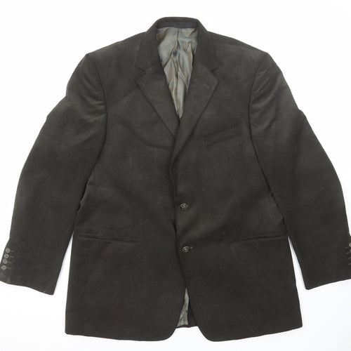 Marks and Spencer Mens Green Polyester Jacket Blazer Size 42 Regular
