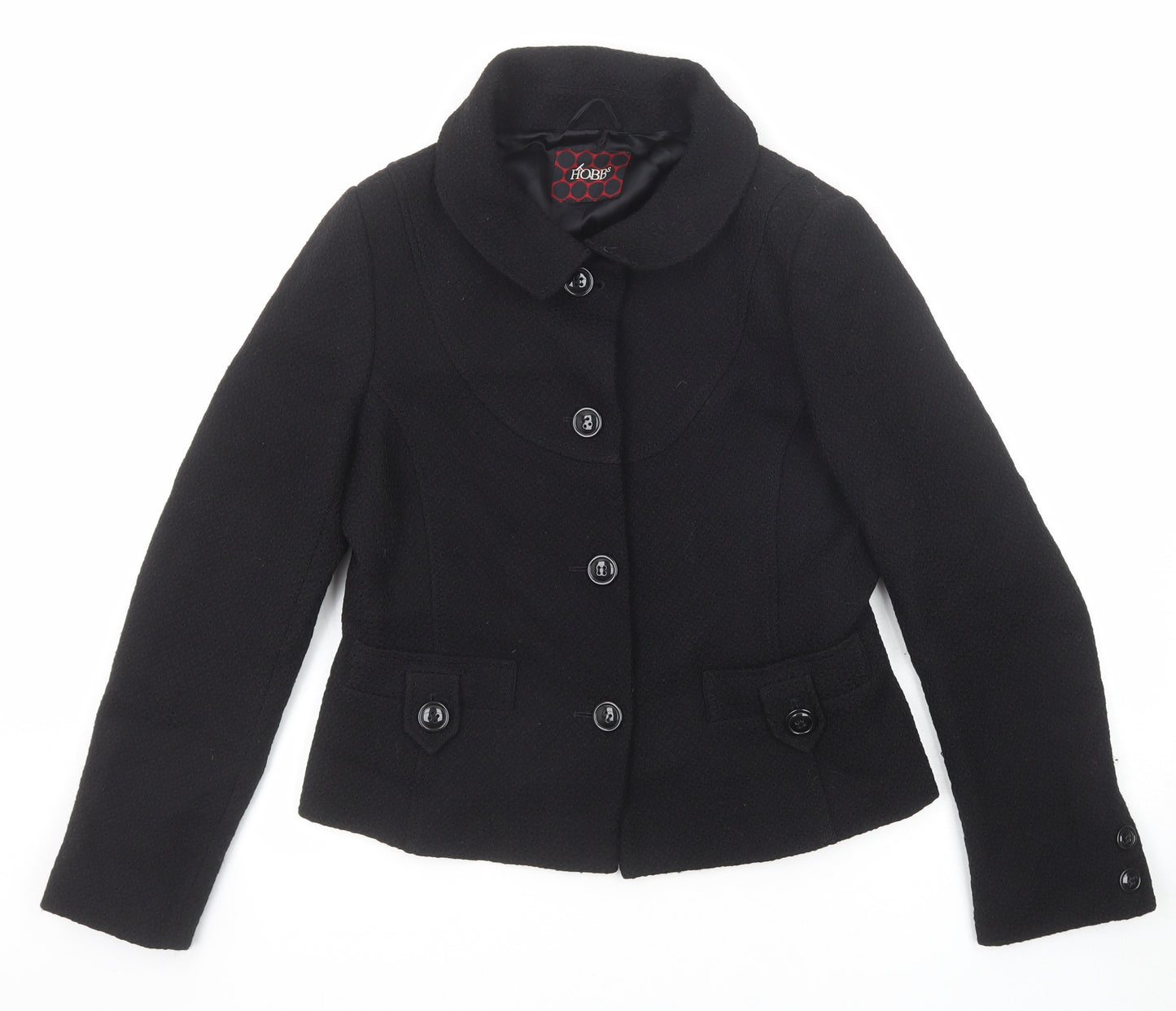 Hobbs Womens Black Jacket Size 12 Buckle