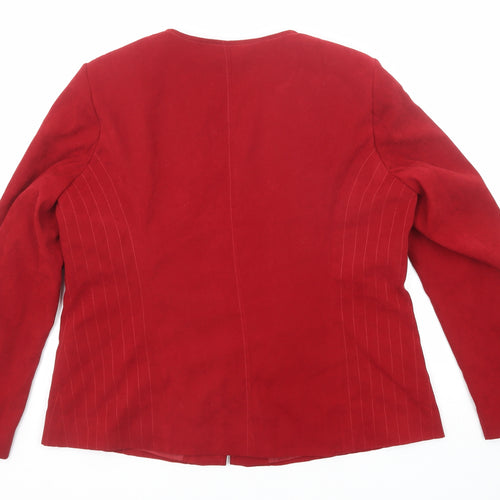 Bonmarché Womens Red Jacket Size 16 Zip