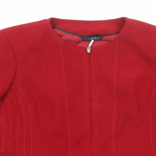 Bonmarché Womens Red Jacket Size 16 Zip