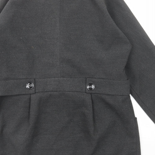 NEXT Womens Grey Overcoat Coat Size 16 Button