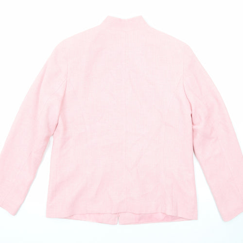 Oscar B Womens Pink Jacket Blazer Size 12 Zip