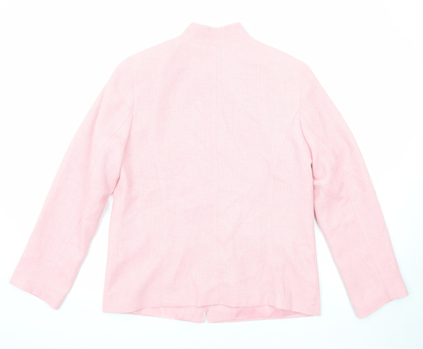 Oscar B Womens Pink Jacket Blazer Size 12 Zip
