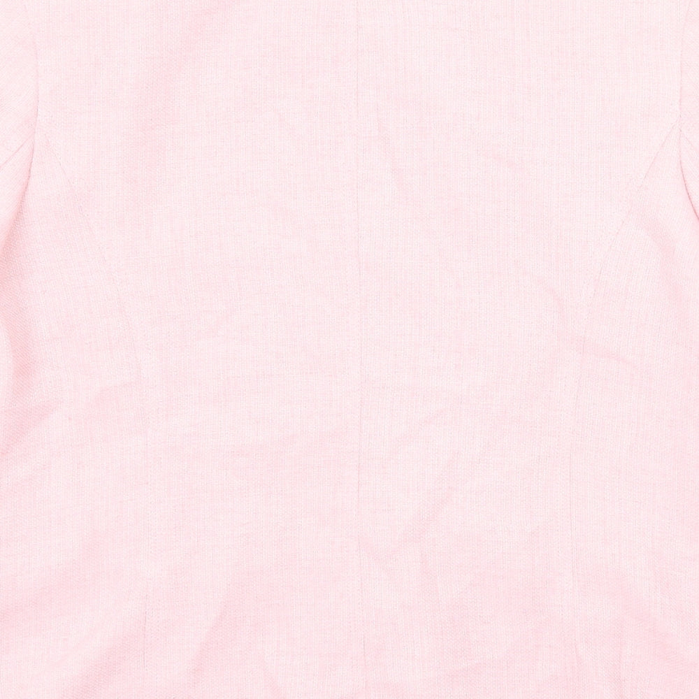 Oscar B Womens Pink Jacket Blazer Size 12 Zip