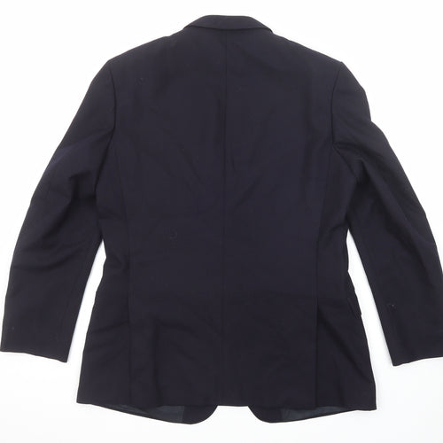 St Michael Mens Blue Wool Jacket Suit Jacket Size 42 Regular