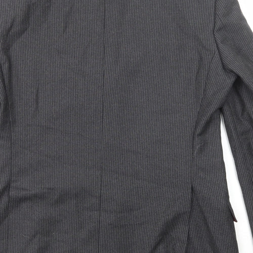 NEXT Mens Grey Striped Wool Jacket Suit Jacket Size 38 Regular