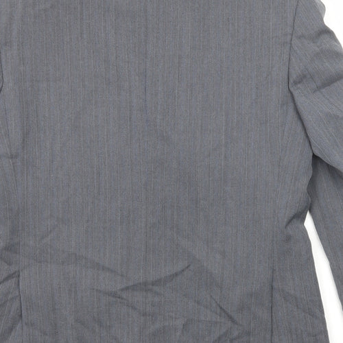 Chatsworth Mens Grey Striped Wool Jacket Suit Jacket Size 40 Regular