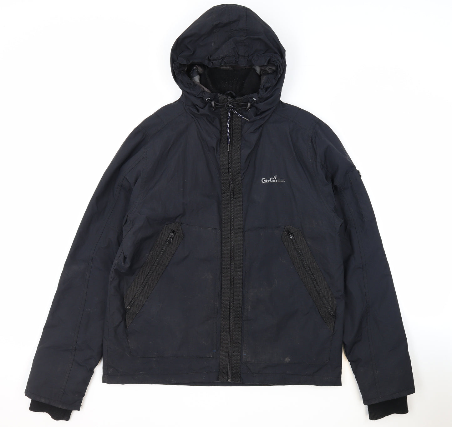 Gio-Goi Mens Blue Windbreaker Jacket Size XL Zip