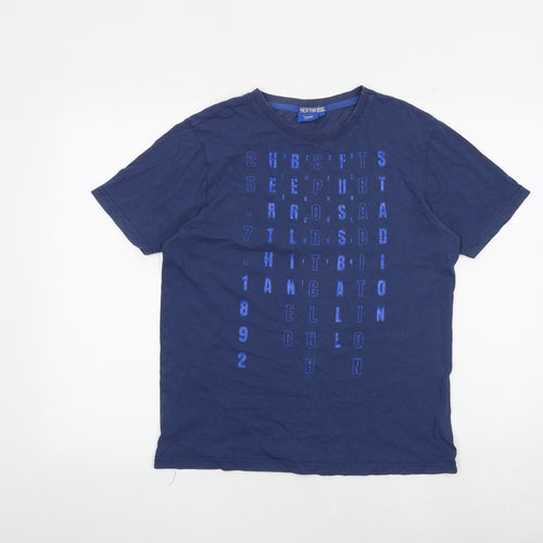 Hertha BSC Mens Blue Cotton T-Shirt Size S Round Neck