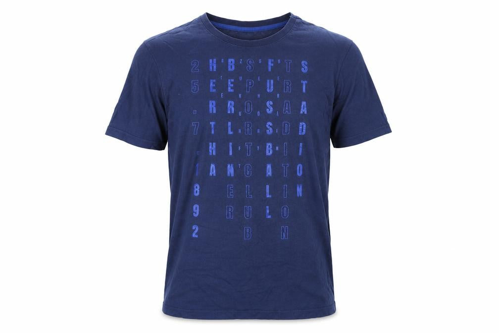 Hertha BSC Mens Blue Cotton T-Shirt Size S Round Neck