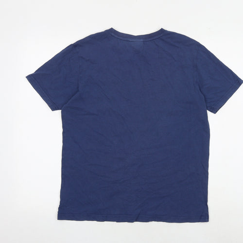 Hertha BSC Mens Blue Cotton T-Shirt Size S Round Neck
