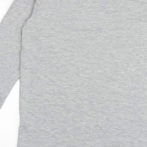 INTENSE Mens Grey Cotton T-Shirt Size S Round Neck - Embroided spider on front