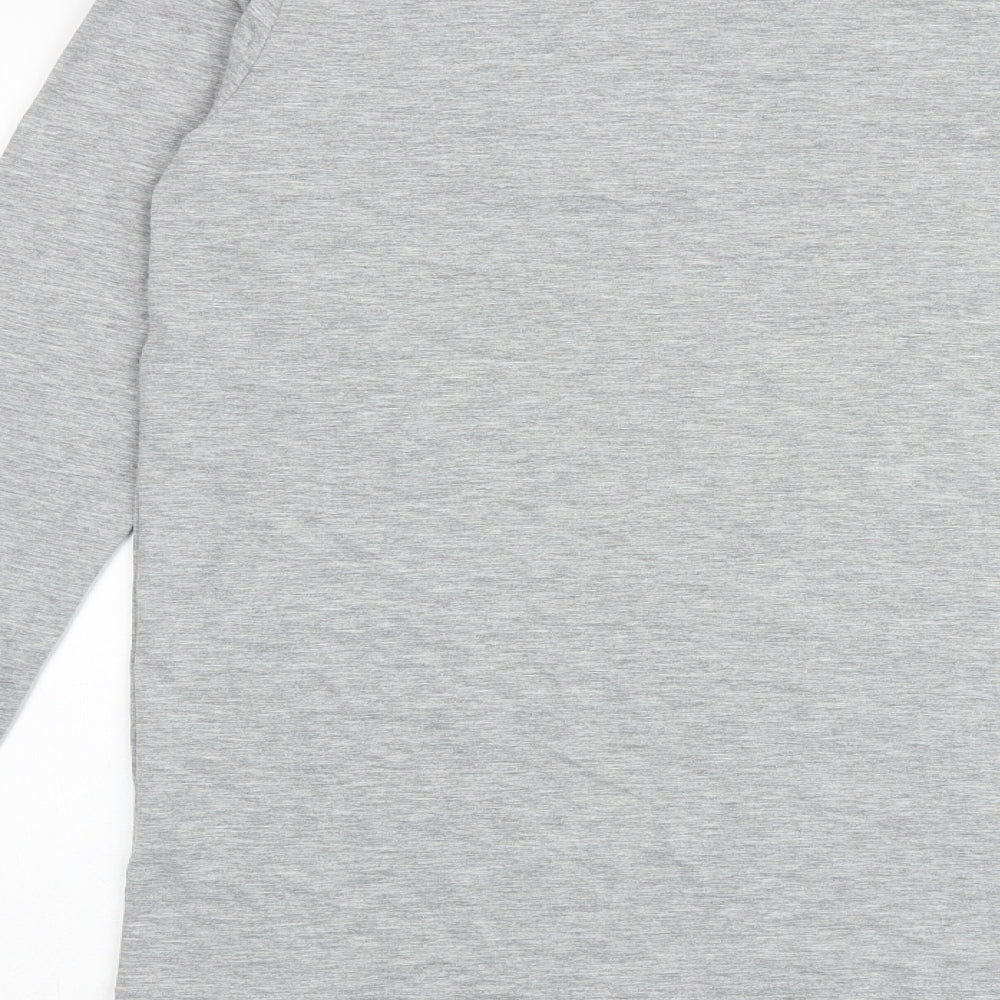 INTENSE Mens Grey Cotton T-Shirt Size S Round Neck - Embroided spider on front