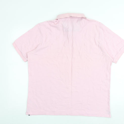 Blue Harbour Mens Pink 100% Cotton Polo Size XL Collared Button