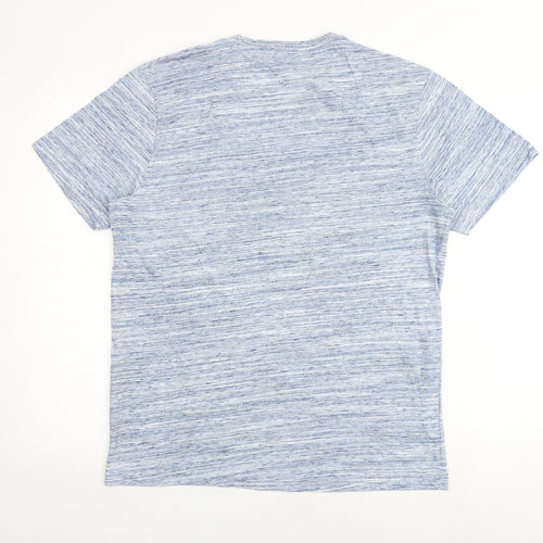 NEXT Mens Blue Cotton T-Shirt Size L Round Neck