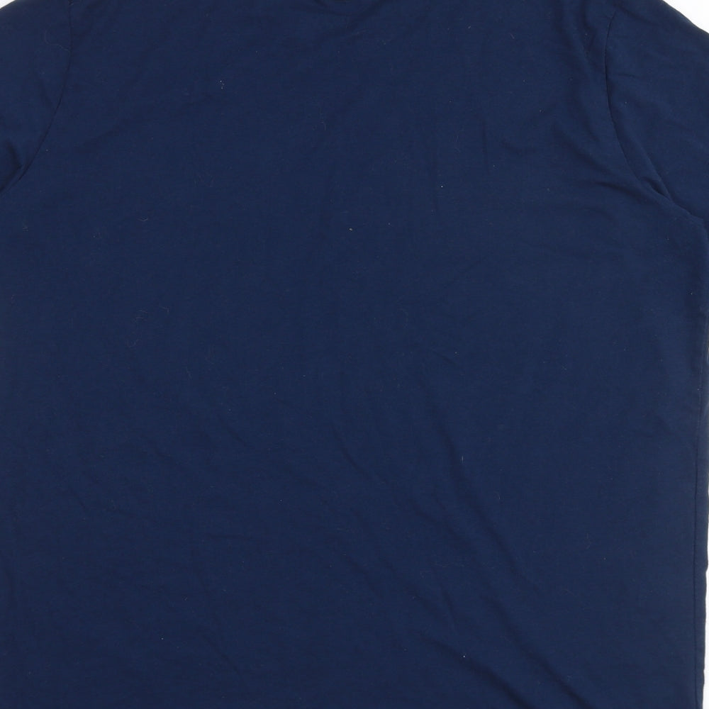 Under armour Mens Blue Polyester T-Shirt Size L Round Neck