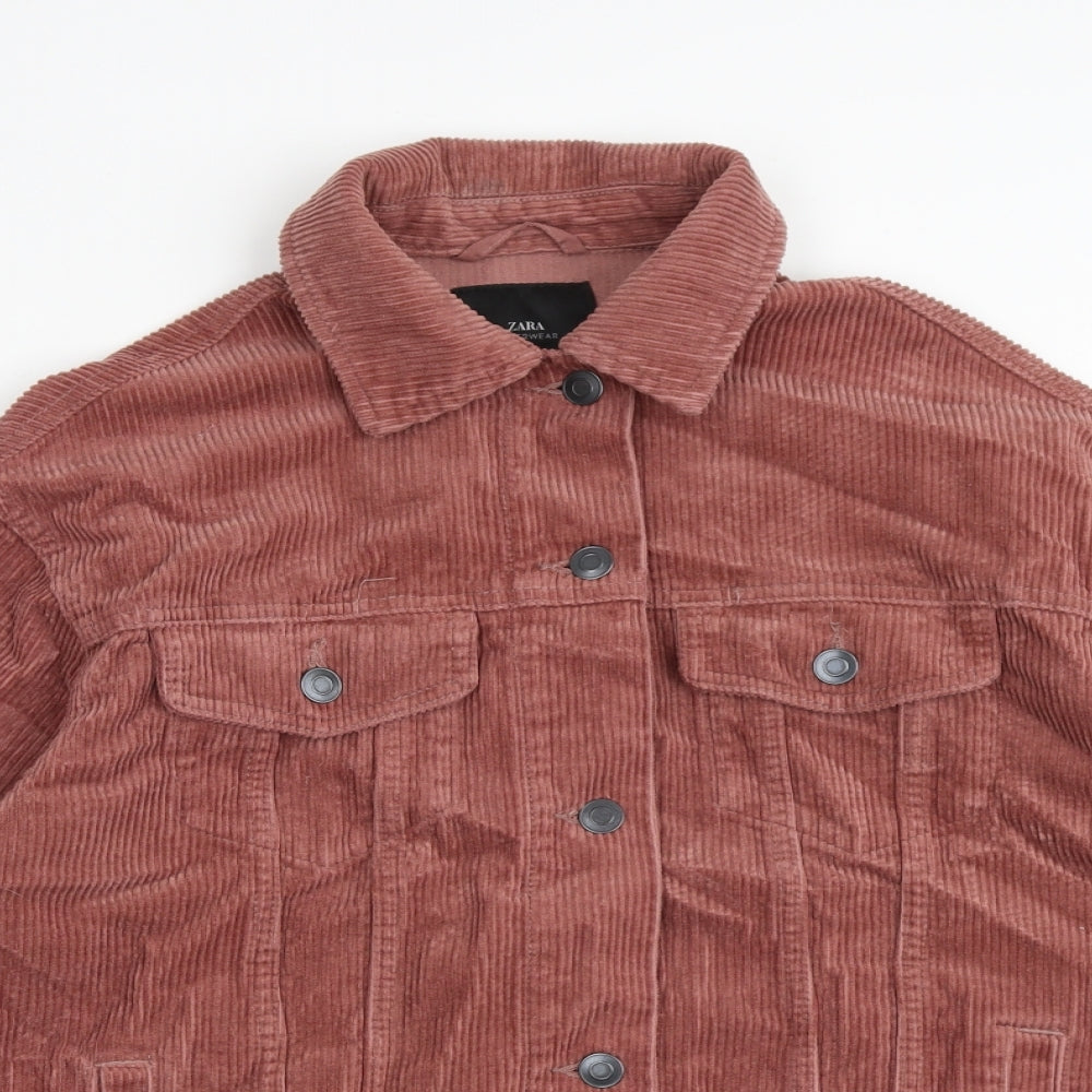 Zara Mens Pink Jacket Size S Button