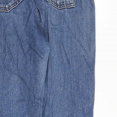 Topshop Womens Blue Cotton Mom Jeans Size 30 in Regular Zip