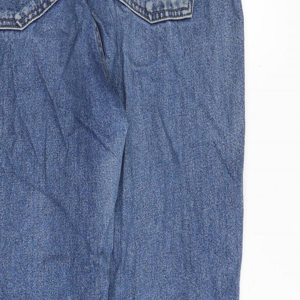 Topshop Womens Blue Cotton Mom Jeans Size 30 in Regular Zip