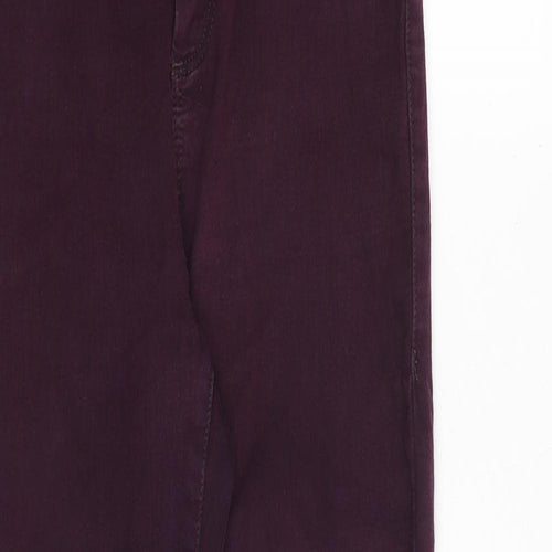 Topshop Womens Purple Cotton Skinny Jeans Size 26 in Regular Zip